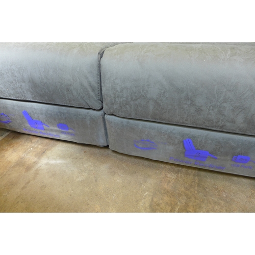 1419 - A Justin Grey Sectional Reclining Sofa, original RRP £1499.99 + VAT  (4181 -11) - one section has  a... 