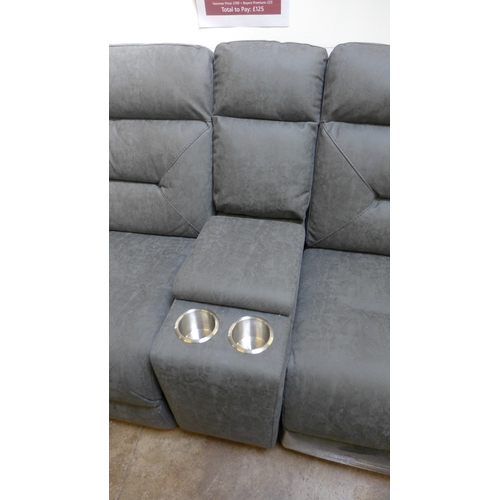 1419 - A Justin Grey Sectional Reclining Sofa, original RRP £1499.99 + VAT  (4181 -11) - one section has  a... 