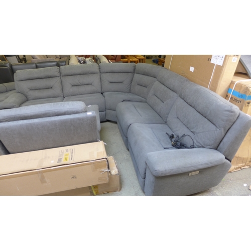 1504 - Justin grey sectional reclining sofa, original RRP £1499.99 + VAT (4179-12) *This lot is subject to ... 