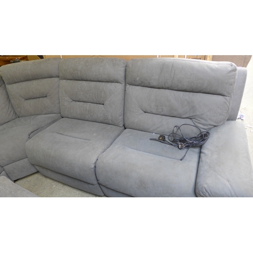 1504 - Justin grey sectional reclining sofa, original RRP £1499.99 + VAT (4179-12) *This lot is subject to ... 