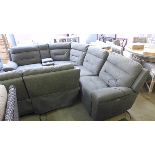 1505 - Justin grey sectional reclining sofa , original RRP £1499.99 + VAT (4179-13) *This lot is subject to... 