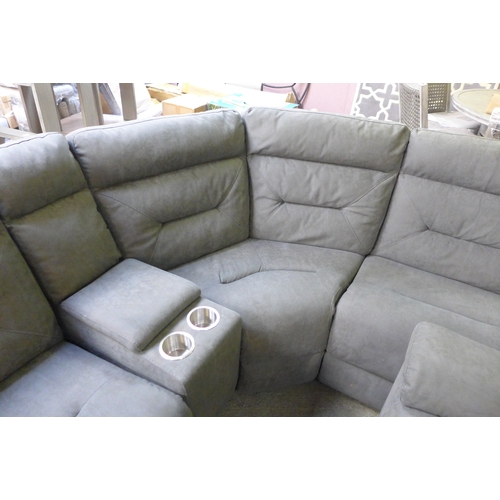 1505 - Justin grey sectional reclining sofa , original RRP £1499.99 + VAT (4179-13) *This lot is subject to... 