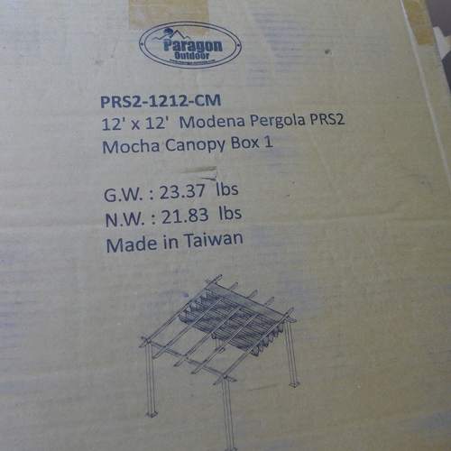 1506 - Paragon Modena 12X12Ft soft top Pergola, original RRP £991.65 + VAT - sealed boxes (4175-7/902) *Thi... 