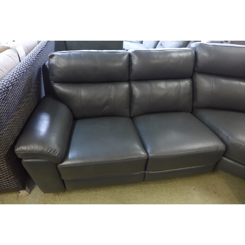 1513 - Grace grey leather corner power recliner, original RRP £1583.33 + VAT (4179-11) *This lot is subject... 