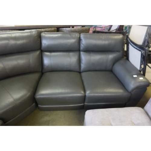 1513 - Grace grey leather corner power recliner, original RRP £1583.33 + VAT (4179-11) *This lot is subject... 