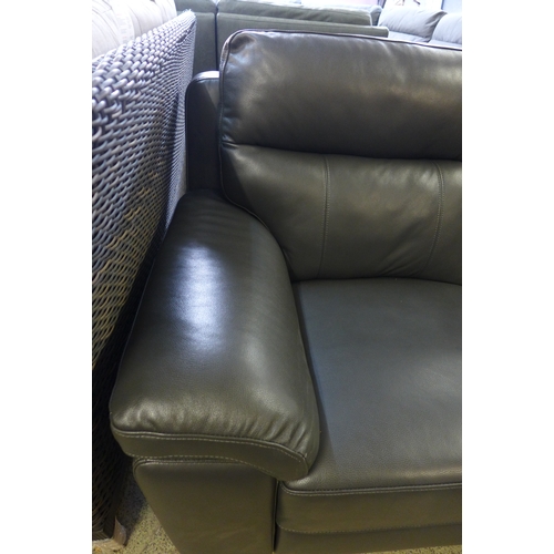 1513 - Grace grey leather corner power recliner, original RRP £1583.33 + VAT (4179-11) *This lot is subject... 