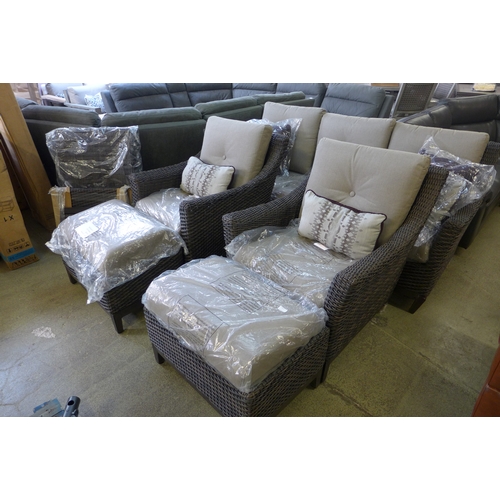 1517 - Agio Mckenzy  5 piece woven deep seating set, original RRP £1999.99 + VAT (4179-3) *This lot is subj... 