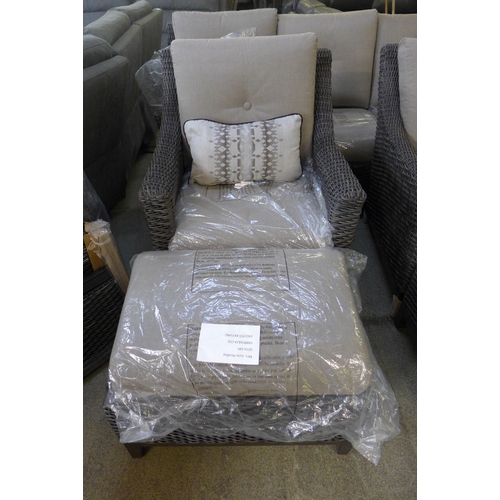 1517 - Agio Mckenzy  5 piece woven deep seating set, original RRP £1999.99 + VAT (4179-3) *This lot is subj... 