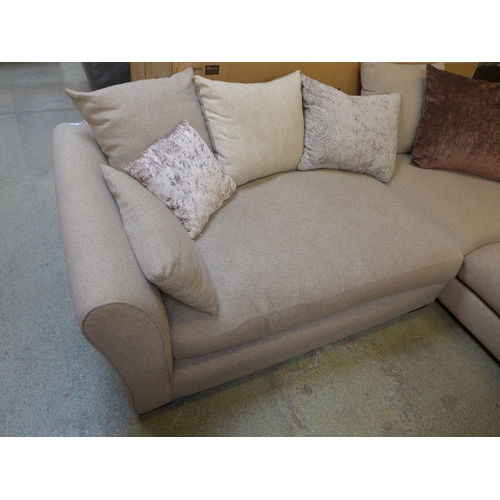 1539 - A biscuit upholstered corner sofa