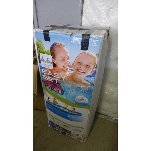 1580 - An Intex 15Ft Easy Set Pool 4.57 X 1.0M , original RRP £249.99 + vat - not checked or tested (4180-1... 