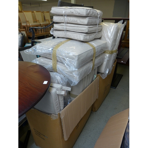 1596 - Two large boxes of outdoor garden furniture cushions