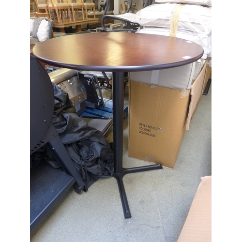 1600 - A tall circular stained wood bar table