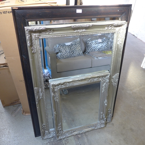 1603 - Three assorted framed mirrors