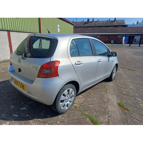 2471 - Toyota Yaris '57 plate D-4D, 1.4 litre diesel car, T3, 5 doors, metallic silver. 
102,370 miles. MOT... 