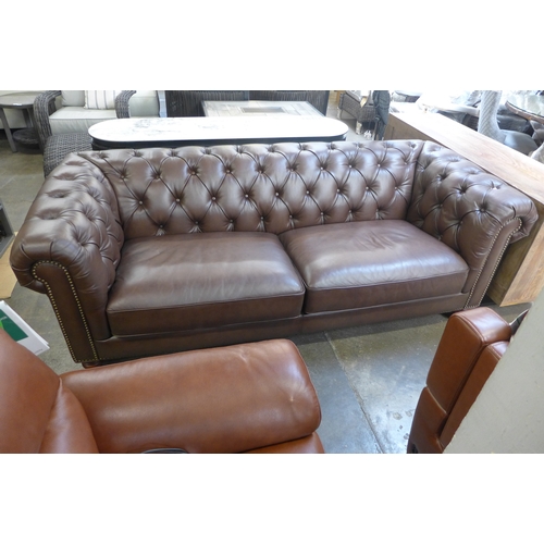 1375 - A New Allington Three Seater Brown Leather Sofa, original RRP £1666.66 + VAT  (4181 -2)  * This lot ... 