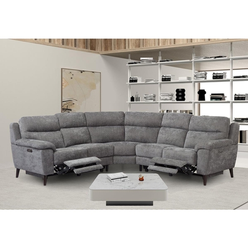 1407 - A Grace Charcoal Fabric Corner Power Recliner, original RRP £1416.66 + VAT  (4181 -28)  * This lot i... 