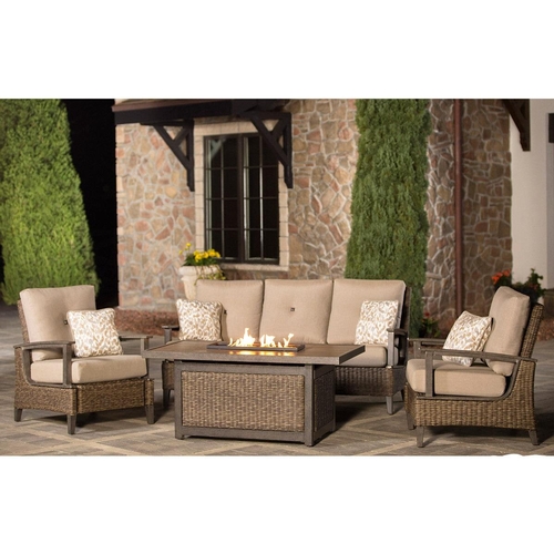 1417 - An Agio Brentwood Fire Deep Seating Set, original RRP £1166.66 + VAT  (4181 -23)  * This lot is subj... 