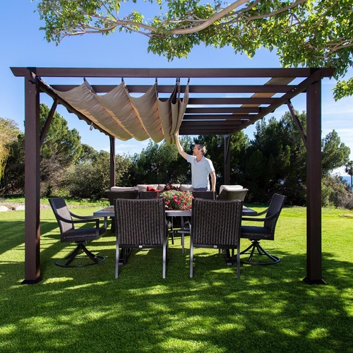 1506 - Paragon Modena 12X12Ft soft top Pergola, original RRP £991.65 + VAT - sealed boxes (4175-7/902) *Thi... 