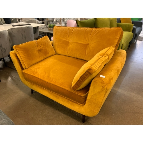 1997 - A mustard velvet love seat