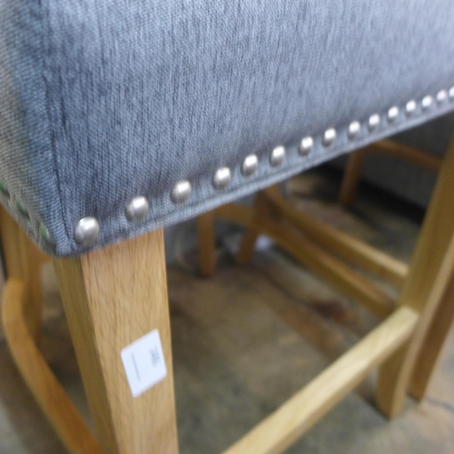 1303 - A pair of Bradley light grey bar stools