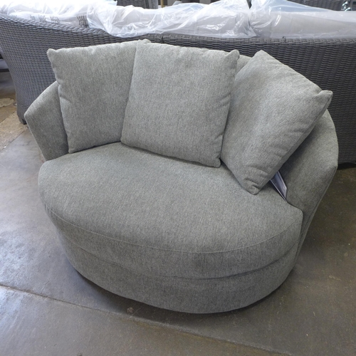 1324 - Light grey fabric swivel Chair, original RRP £441.66 + VAT (4178-11) *This lot is subject to Vat