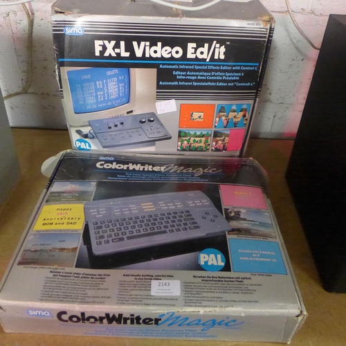 2137 - A Sima FX-L Video Ed/It. automatic infra red special effects editor with control and Colorwriter mag... 