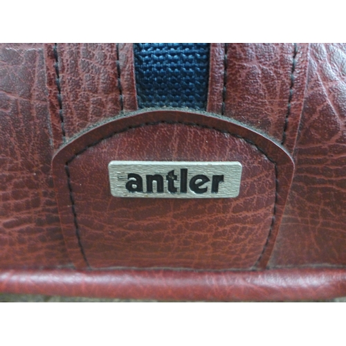 2346 - An Antler leather suitcase