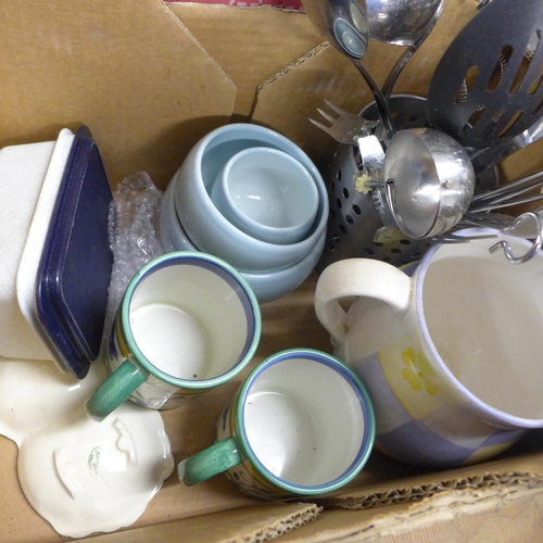 2347 - 2 boxes of assorted kitchen ware