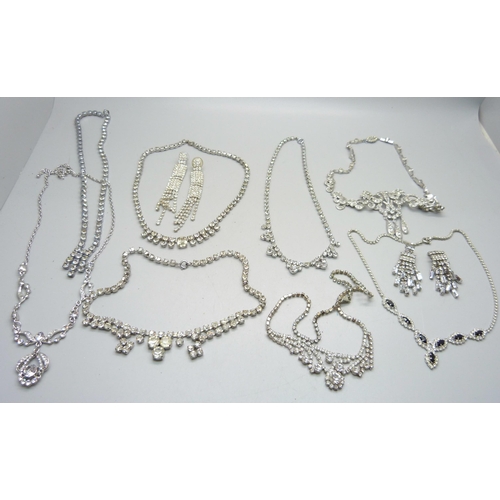 1037 - Paste necklets and earrings