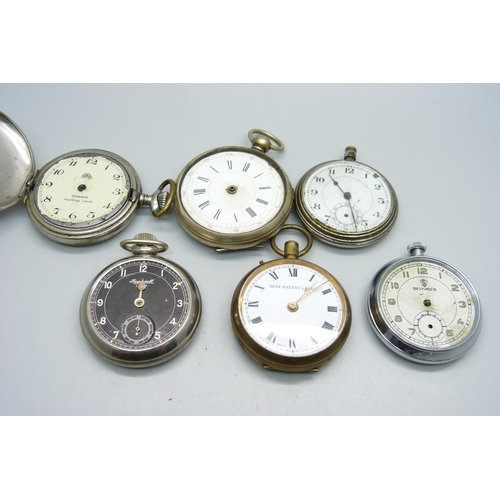 1038 - Six pocket watches, a/f