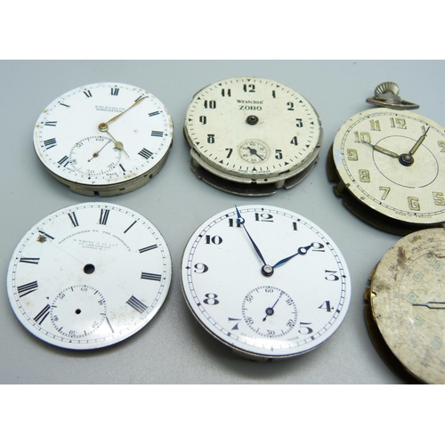 1042 - Pocket watch movements including hunter and demi-hunter