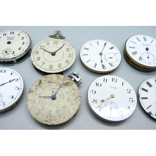 1042 - Pocket watch movements including hunter and demi-hunter