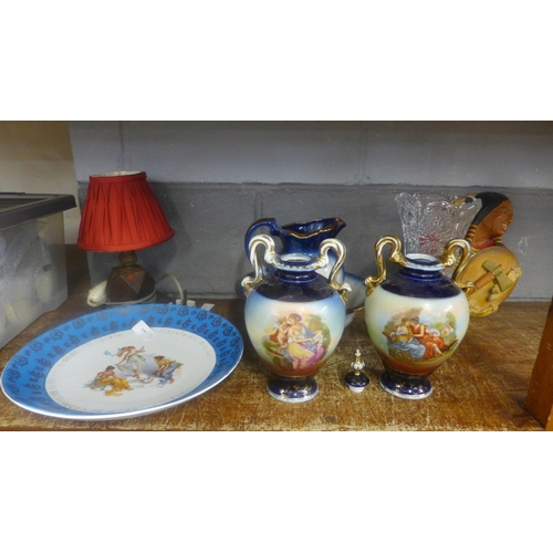 1048 - Homewares, china, a glass vase, decorative items, etc. **PLEASE NOTE THIS LOT IS NOT ELIGIBLE FOR PO... 