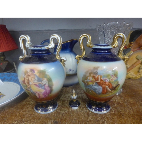 1048 - Homewares, china, a glass vase, decorative items, etc. **PLEASE NOTE THIS LOT IS NOT ELIGIBLE FOR PO... 