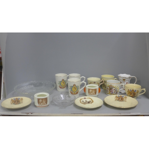 1050 - A box of Royal commemorative china and glass **PLEASE NOTE THIS LOT IS NOT ELIGIBLE FOR POSTING AND ... 