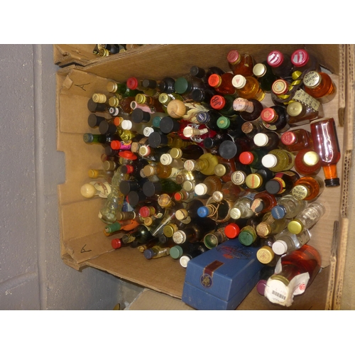 1064 - Two boxes of alcohol miniatures (160 approx.) **PLEASE NOTE THIS LOT IS NOT ELIGIBLE FOR POSTING AND... 