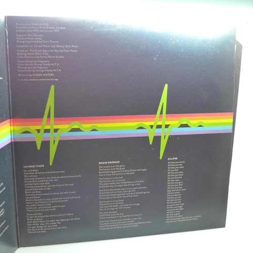 608 - A Pink Floyd Dark Side of The Moon LP record, first pressing with 