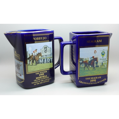 615 - Two Grand National water jugs, 1991 and 1999