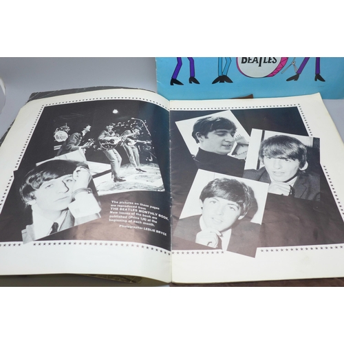 630 - Beatles memorabilia; two programmes, a/f and 1960s Beatles stockings