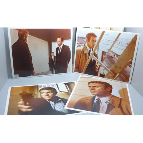 631 - A Steve McQueen Bullitt Lobby Card and ten later prints