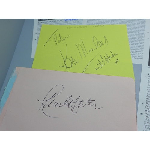 633 - Autographs including Judi Dench and Patrick Holt