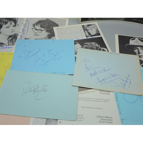 633 - Autographs including Judi Dench and Patrick Holt