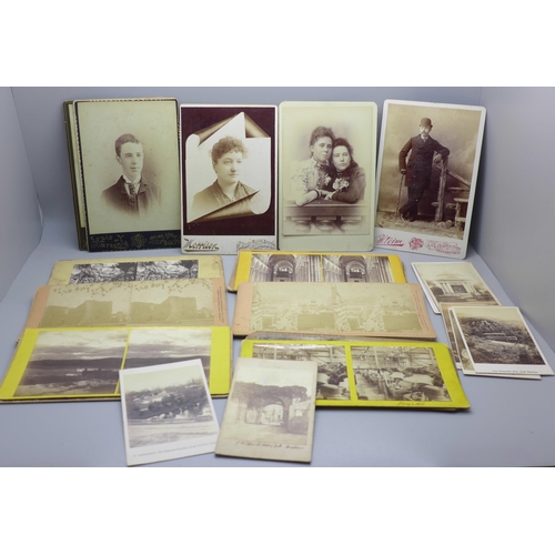 640 - Cabinet cards and stereoscopic cards