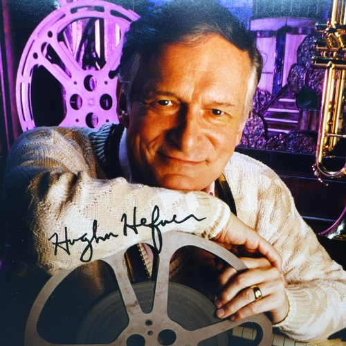 643 - A Hugh Hefner signed photo