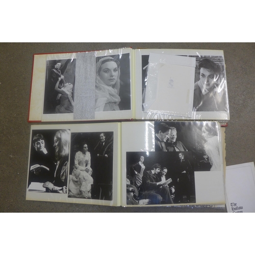 654 - Two albums of theatre photographs and programmes dedicated to the actress Barbara Jefford, 1950s onw... 