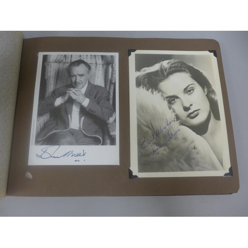 656 - Two albums of 1940s and 1950s movie star and celebrity signed photographs, real and facsimile, one a... 