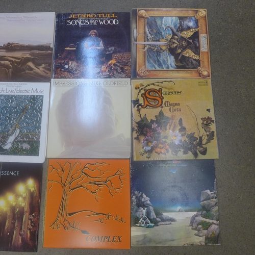 671 - Twelve rock/prog rock LP records