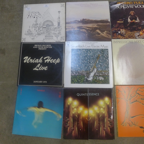 671 - Twelve rock/prog rock LP records