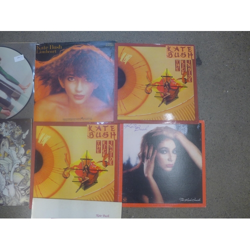 679 - Six Kate Bush LP records and a picture disc album, The Kick Inside