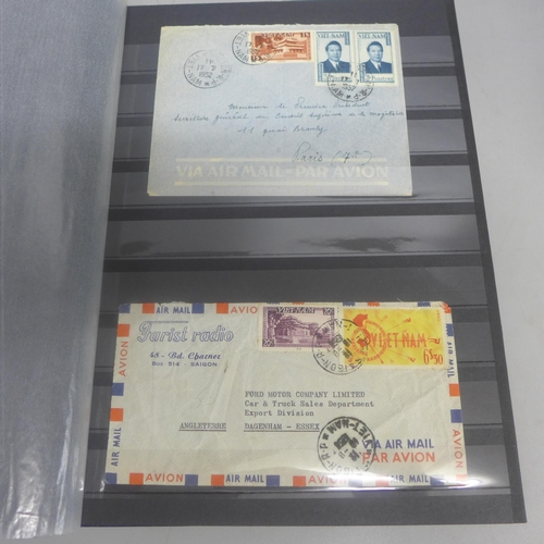 730 - Stamps;-album of Vietnam stamps and postal history